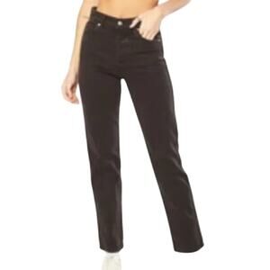 Revice Chocolate Brown Ex Boyfriend In The Mood Tapered Leg Jeans sz 24 NEW Tags